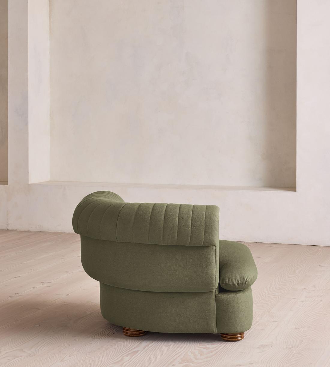 Rava Sectional Sofa - Left Arm Module - Linen - Sage - US - Image 3
