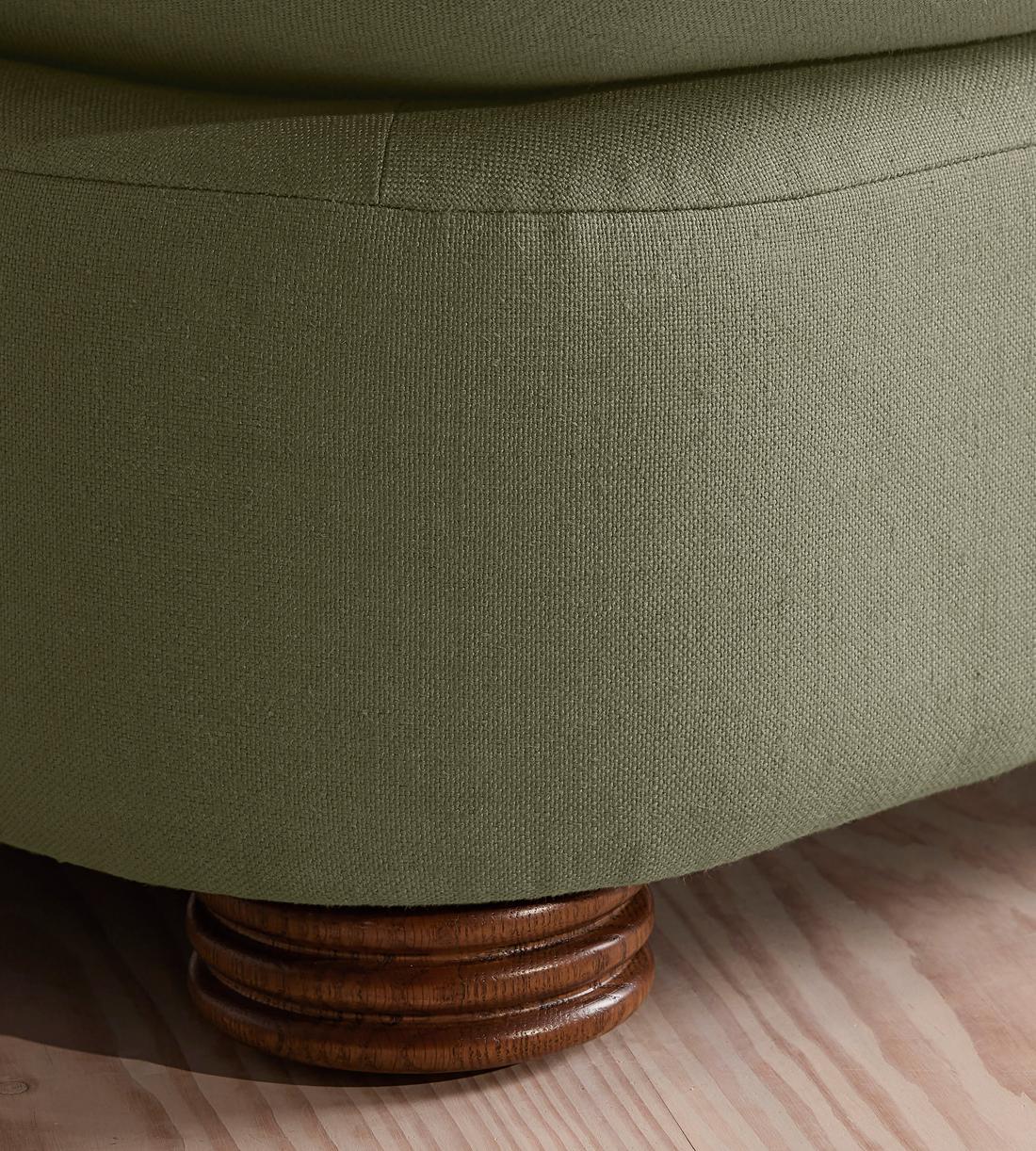 Rava Sectional Sofa - Left Arm Module - Linen - Sage - US - Image 5