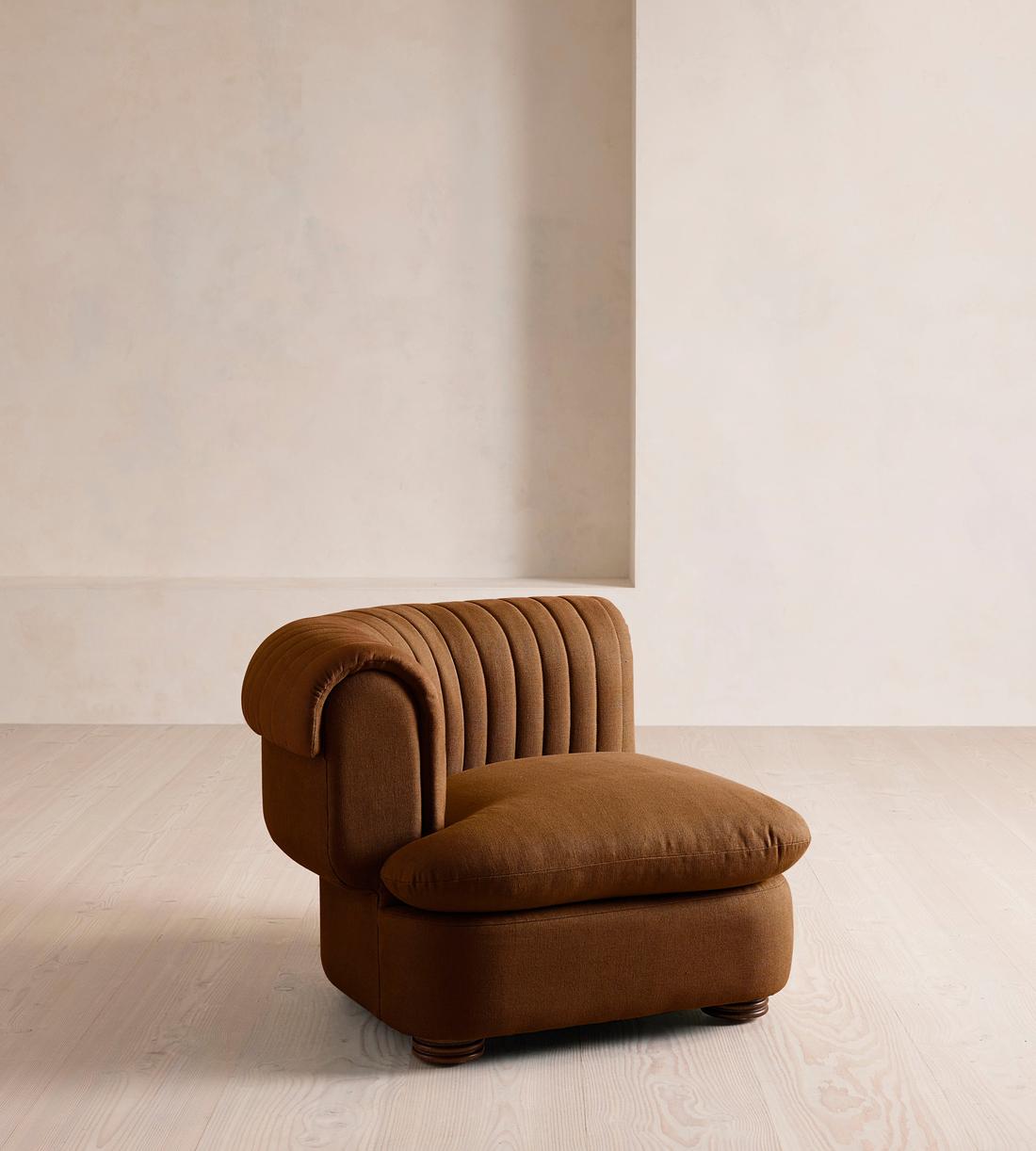 Rava Modular Sofa - Corner Module - Linen - Terracotta - UK - Image 2