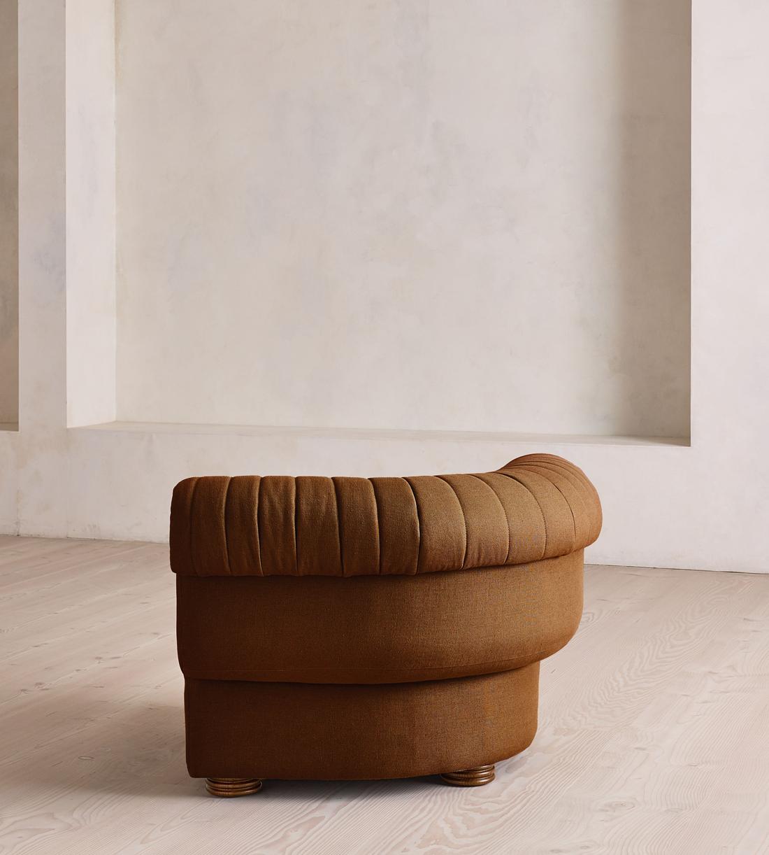 Rava Modular Sofa - Corner Module - Linen - Terracotta - UK - Image 4