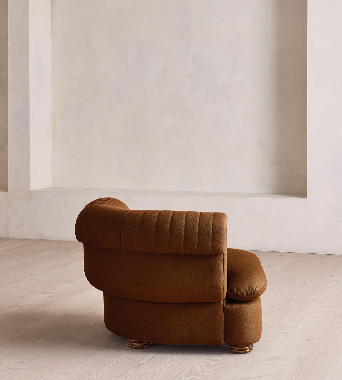 Rava Sectional Sofa - Left Arm Module - Linen - Terracotta - US - Image 3