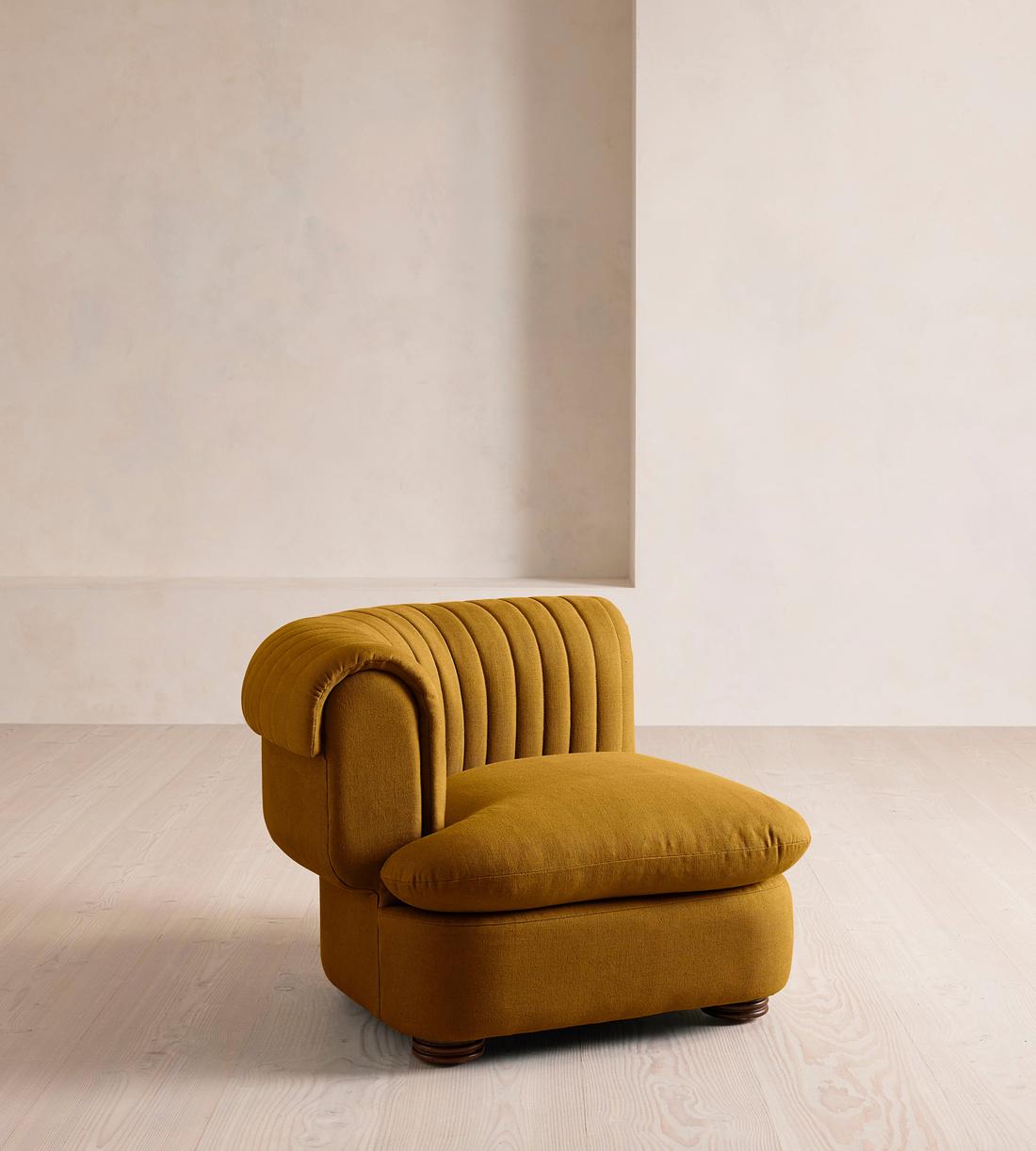 Rava Sectional Sofa - Left Arm Module - Linen - Turmeric - US - Image 2