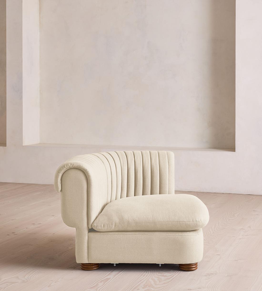 Rava Modular Sofa - Left Arm Module - Linen - Bisque - Image 6