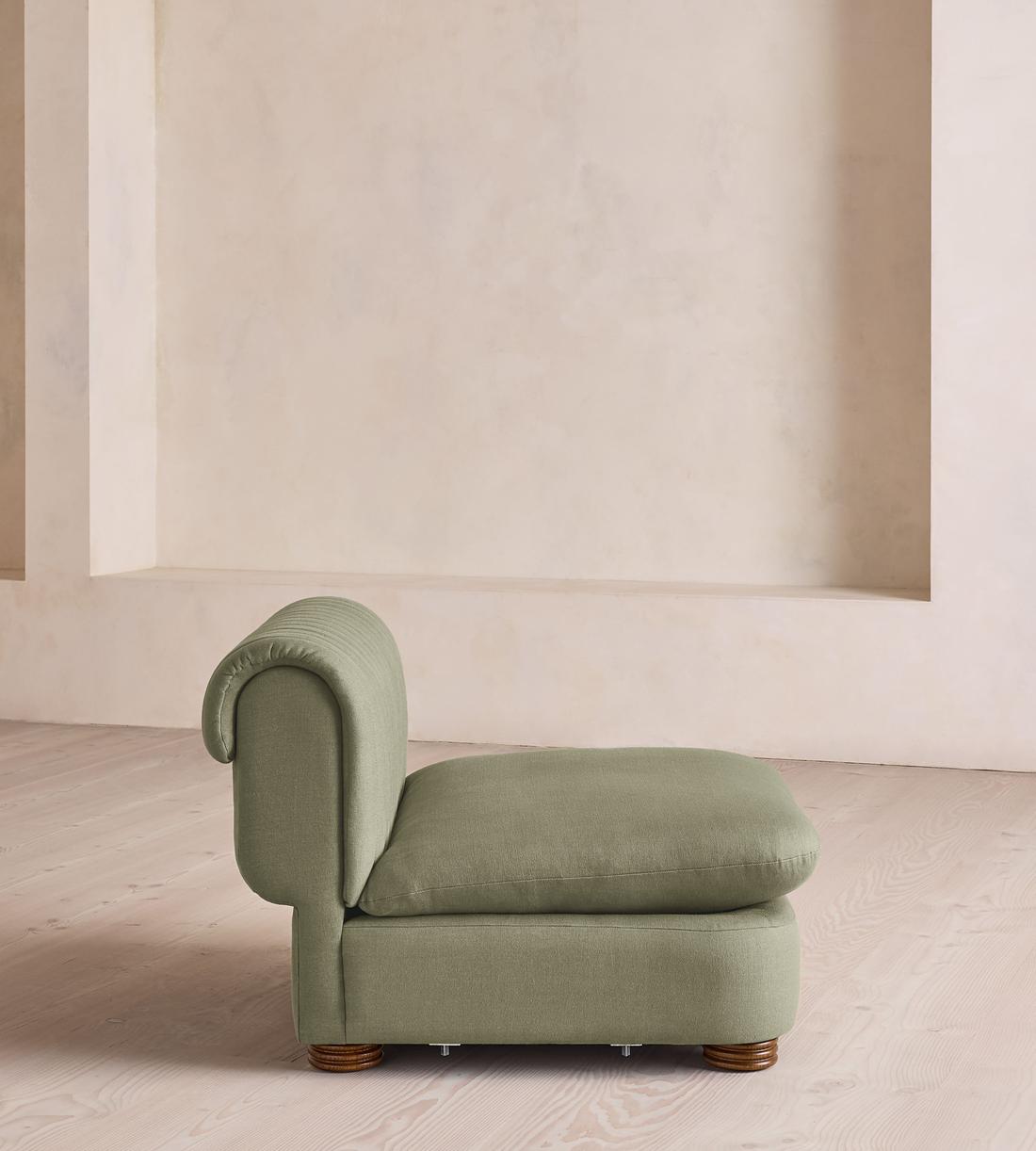 Rava Sectional Sofa - Left Arm Module - Linen - Sage - US - Image 7