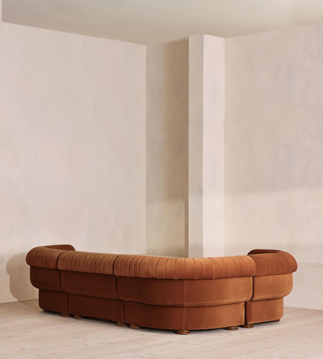 Rava Modular Sofa - L-Shape Sofa - Velvet - Cinnamon - UK - Images - Image 3