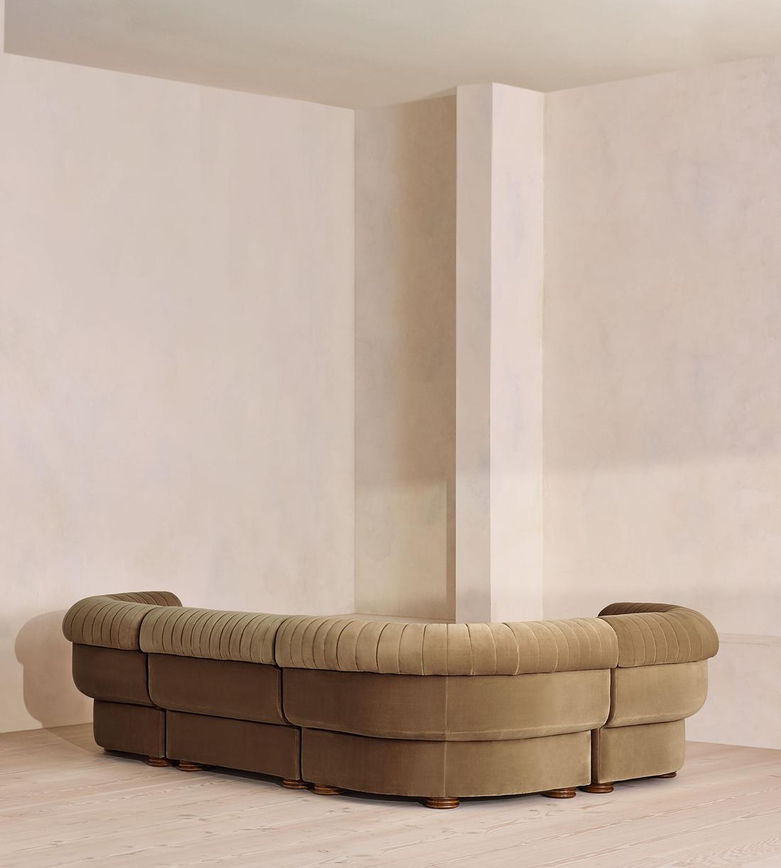 Rava Sectional Sofa - L-Shape Sofa - Velvet - Truffle - US - Images - Image 3