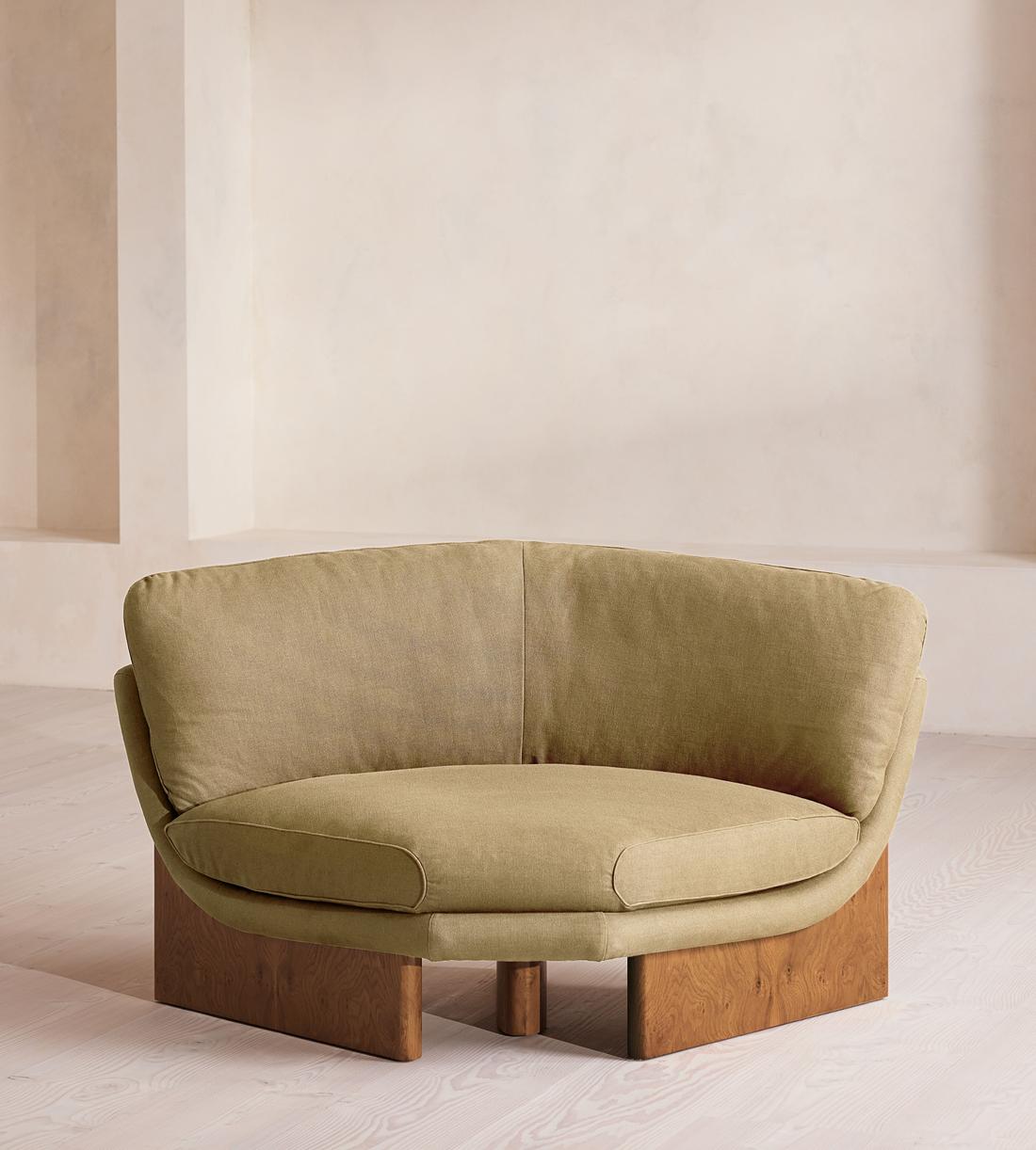 Tellis Corner Chair - Linen - Wheat - UK - Listing - Image 2