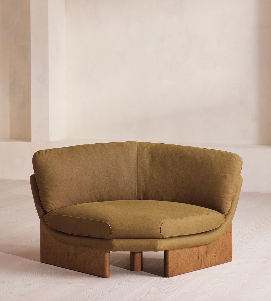 Tellis Corner Chair - Linen - Ochre - US - Listing - Image 2