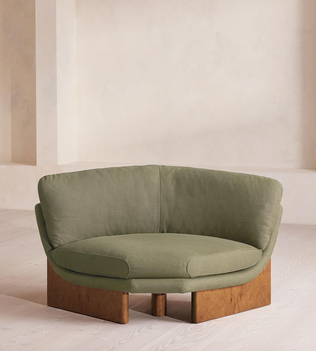 Tellis Corner Chair - Linen - Sage - US - Listing - Image 2