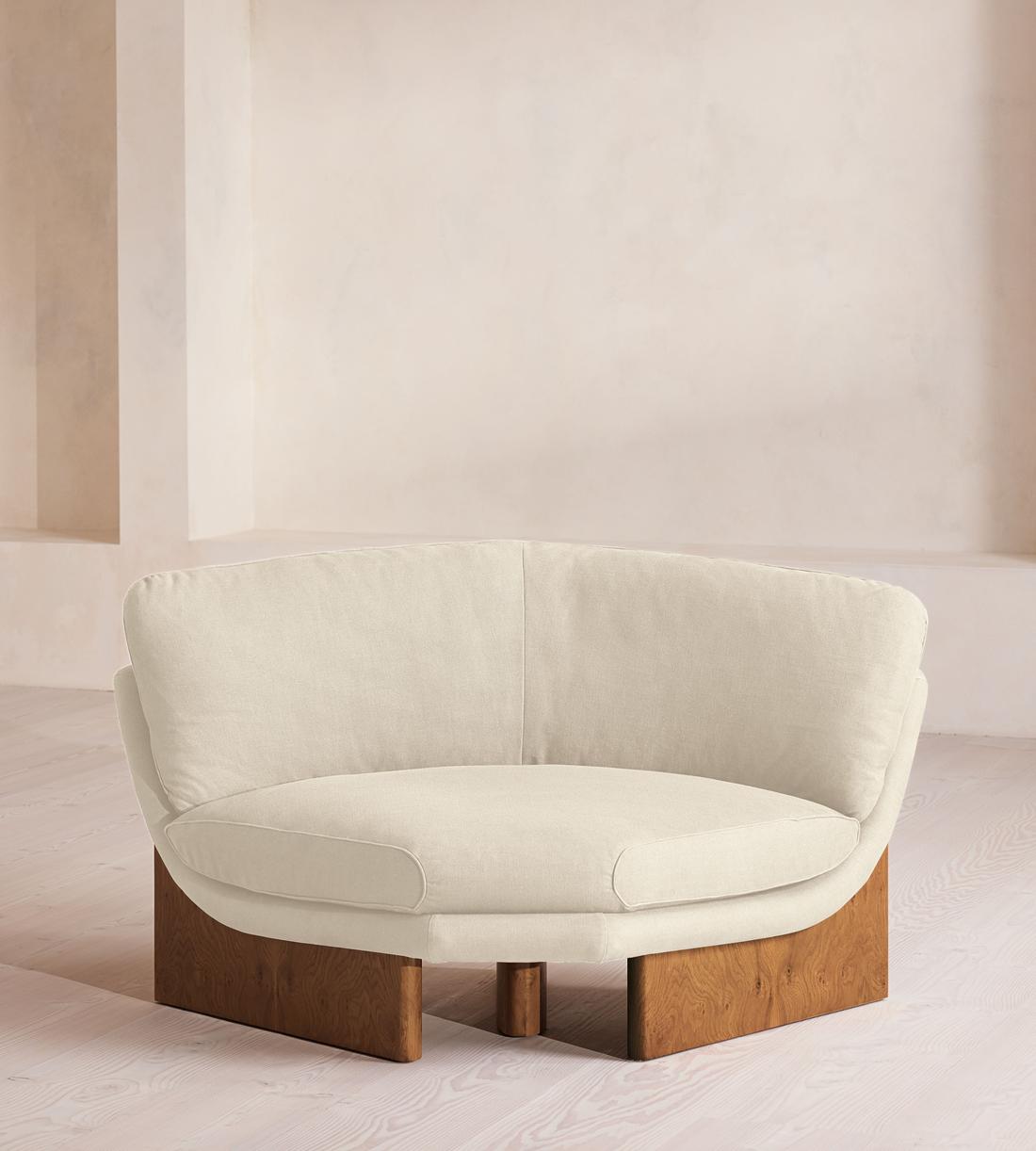 Tellis Corner Chair - Linen - Bisque - UK - Listing - Image 2