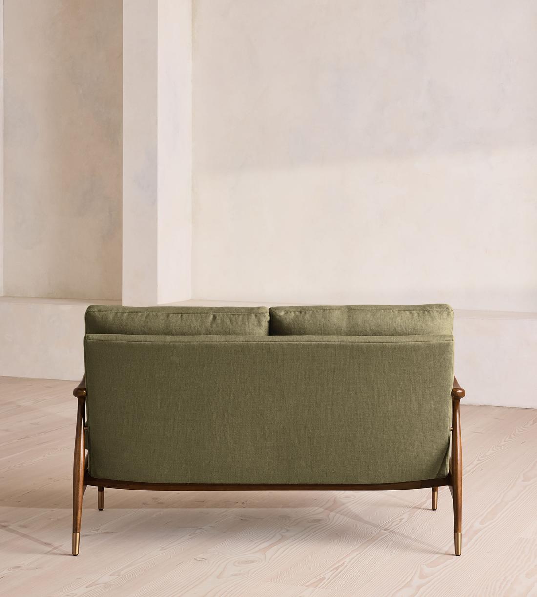 Theodore Two Seater Sofa - Linen - Sage - UK - Images - Image 4