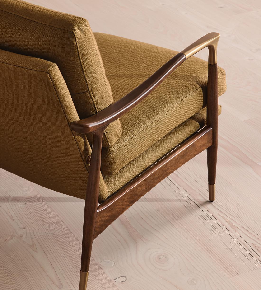 Theodore Two Seater Sofa - Linen - Ochre - UK - Images - Image 6