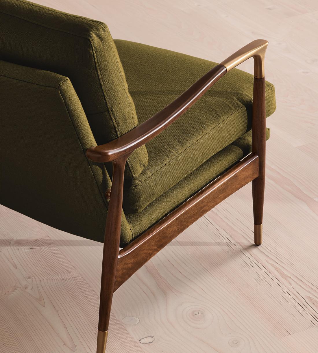 Theodore Two Seater Sofa - Linen - Olive - UK - Images - Image 6