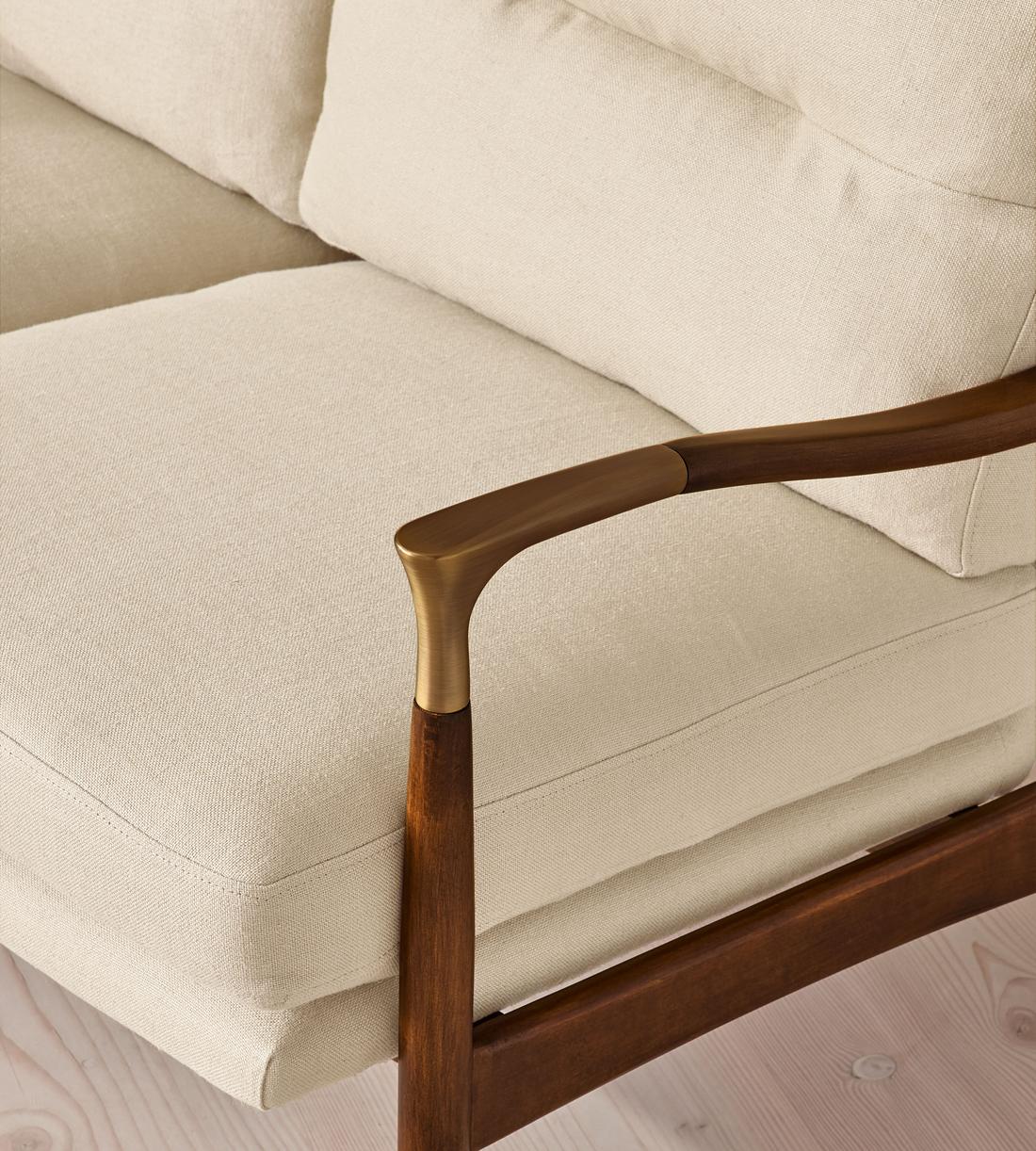 Theodore Two Seater Sofa - Linen - Bisque - US - Images - Image 5
