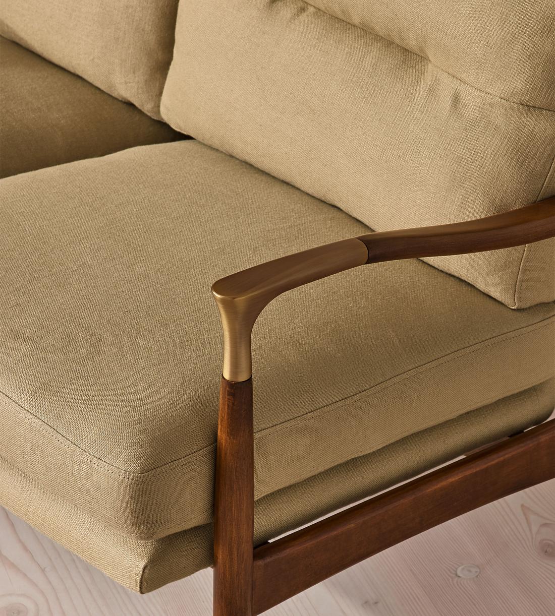 Theodore Two Seater Sofa - Linen - Wheat - US - Images - Image 5