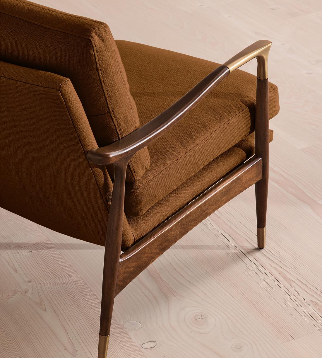 Theodore Two Seater Sofa - Linen - Terracotta - US - Images - Image 5