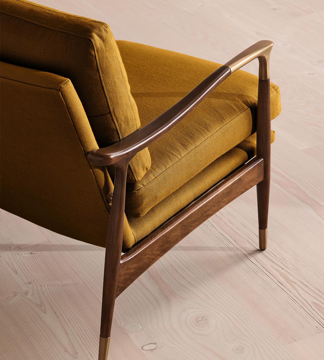 Theodore Two Seater Sofa - Linen - Turmeric - UK - Images - Image 6