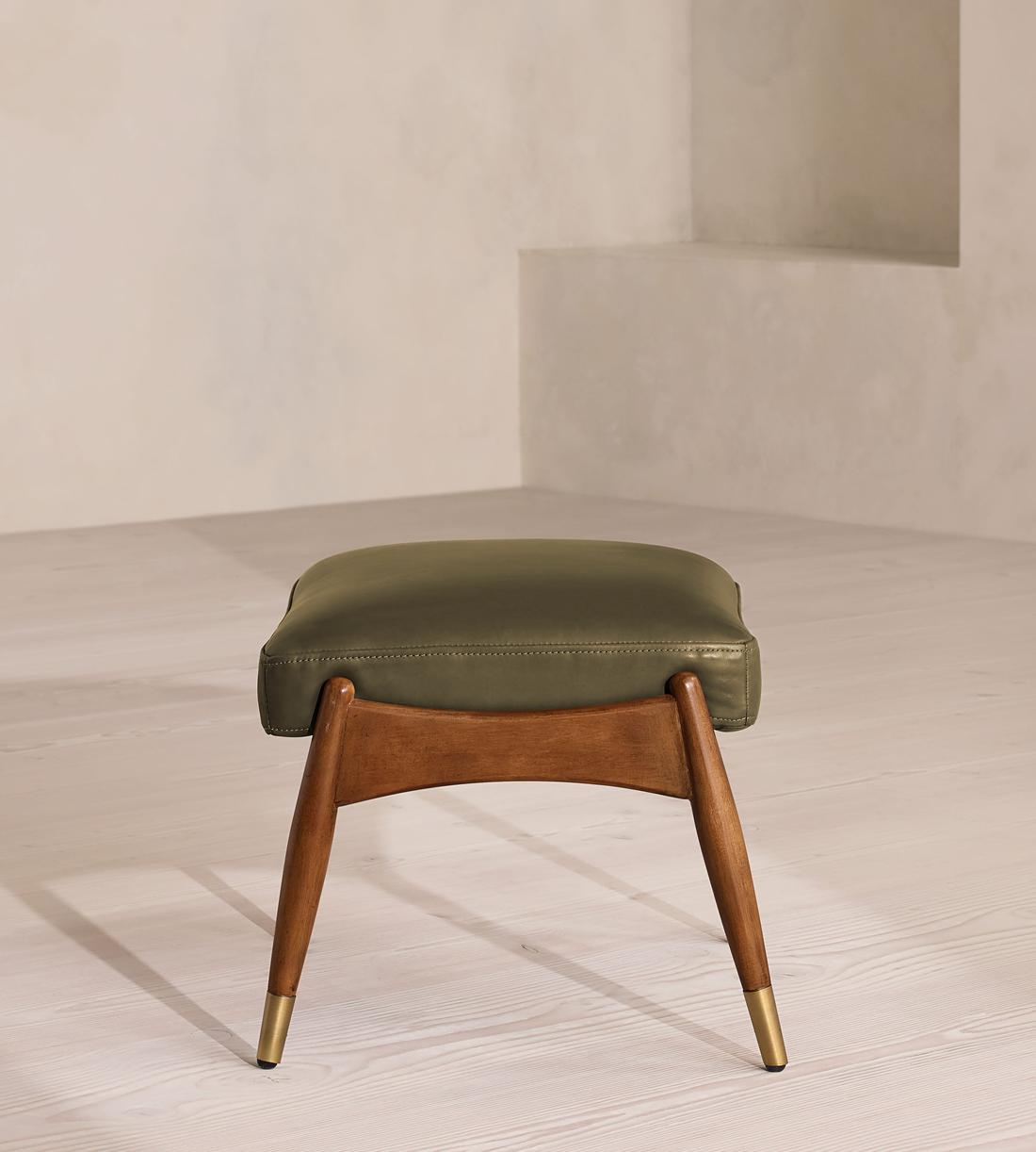 Theodore Footstool - Leather - Moss - US - Images - Image 3