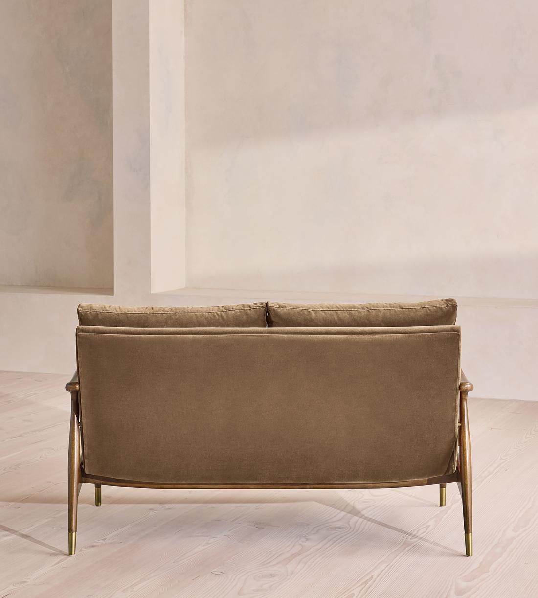 Theodore Two Seater Sofa - Velvet - Truffle - UK - Images - Image 4