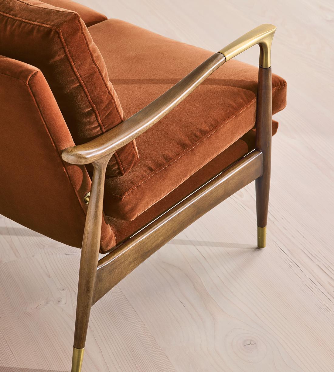 Theodore Two Seater Sofa - Velvet - Cinnamon - UK - Images - Image 6