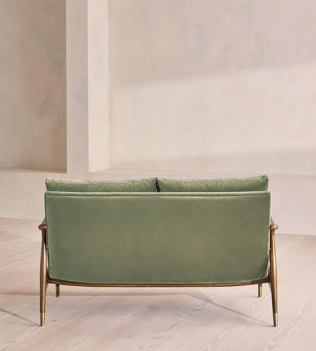 Theodore Two Seater Sofa - Velvet - Seafoam - UK - Images - Image 4