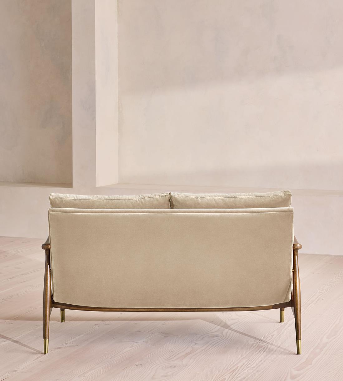 Theodore Two Seater Sofa - Velvet - Oyster - UK - Images - Image 4