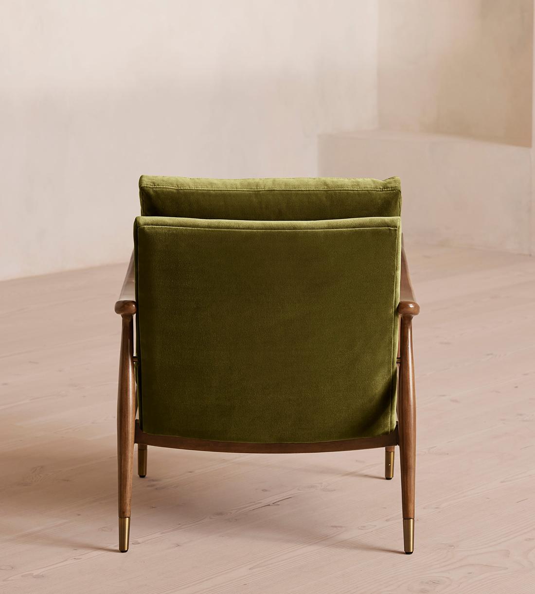 Theodore Armchair - Velvet - Olive - Images - Image 3