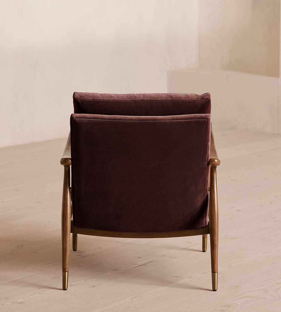 Theodore Armchair - Velvet - Aubergine - US - Images - Image 3