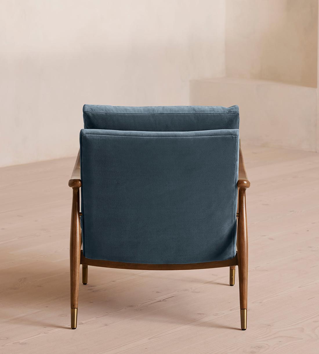 Theodore Armchair - Velvet - Grey Blue - Images - Image 6