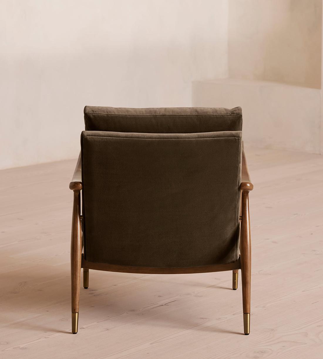 Theodore Armchair - Velvet - Chocolate Brown - US - Images - Image 3