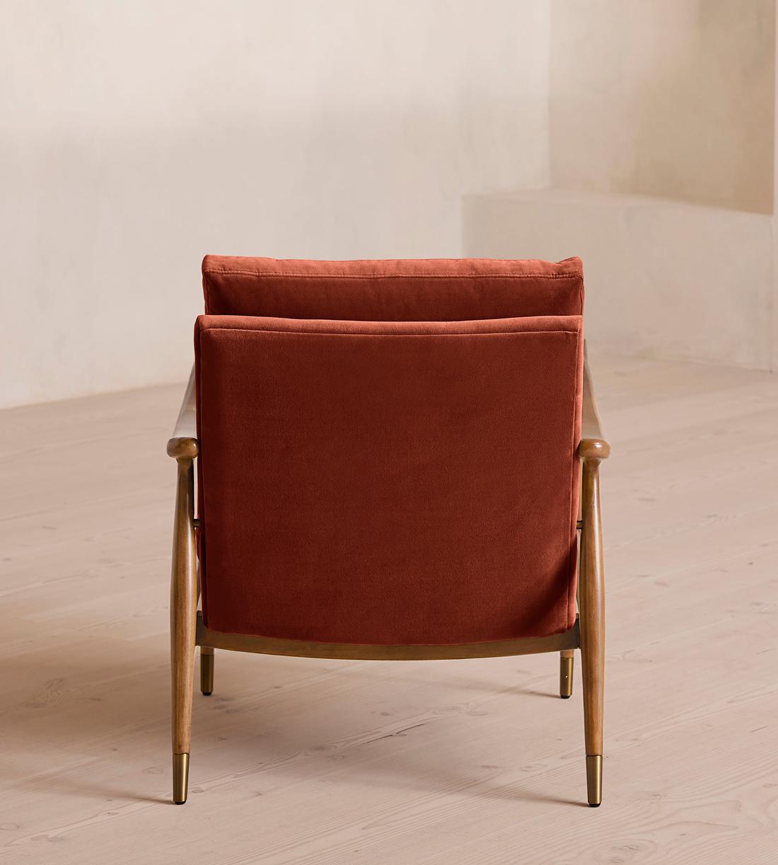 Theodore Armchair - Velvet - Rust - Images - Image 4