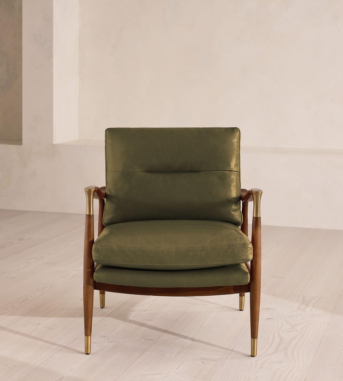 Theodore Armchair - Leather Moss - UK - Listing - Image 2