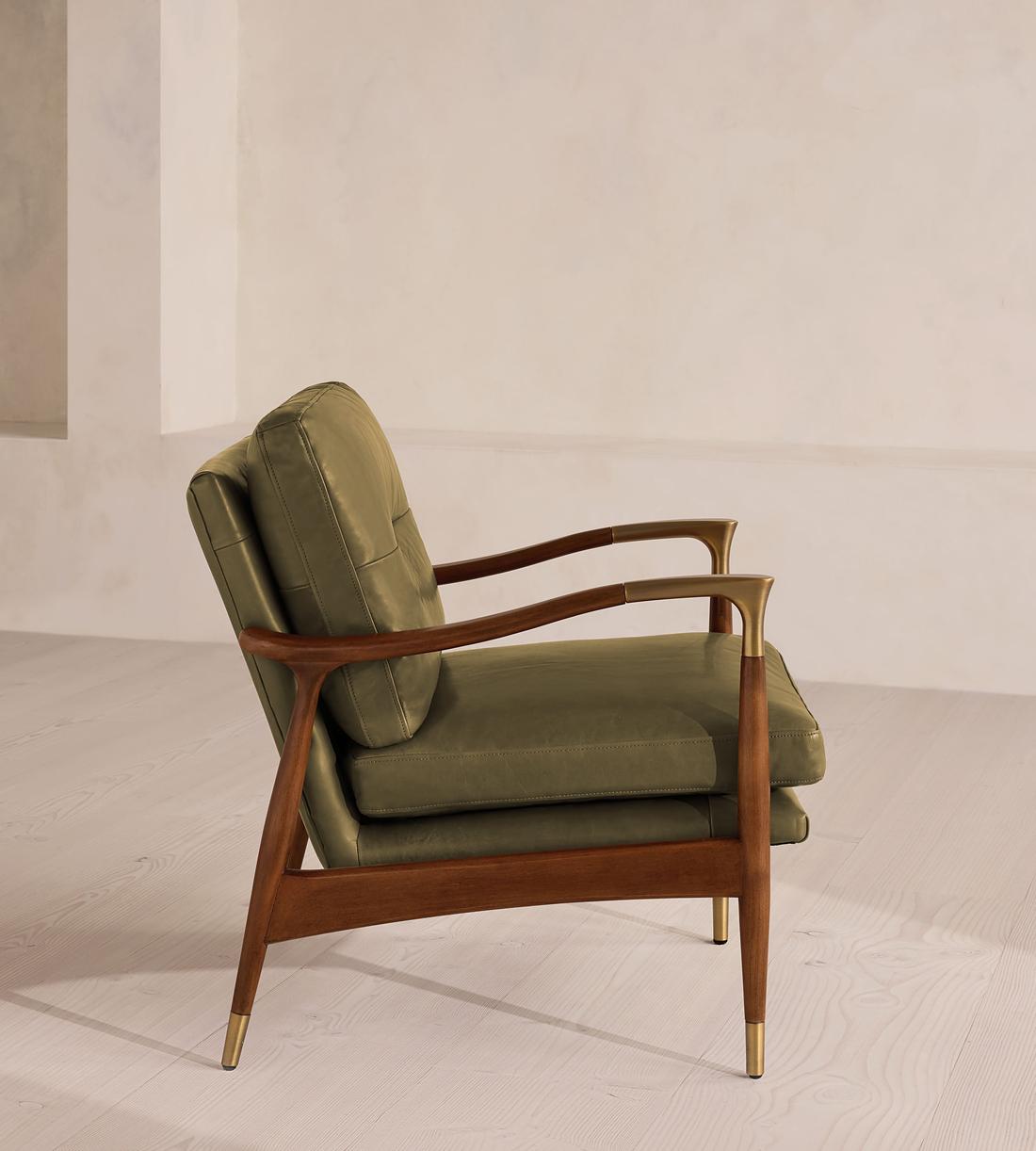 Theodore Armchair - Leather Moss - US - Images - Image 3