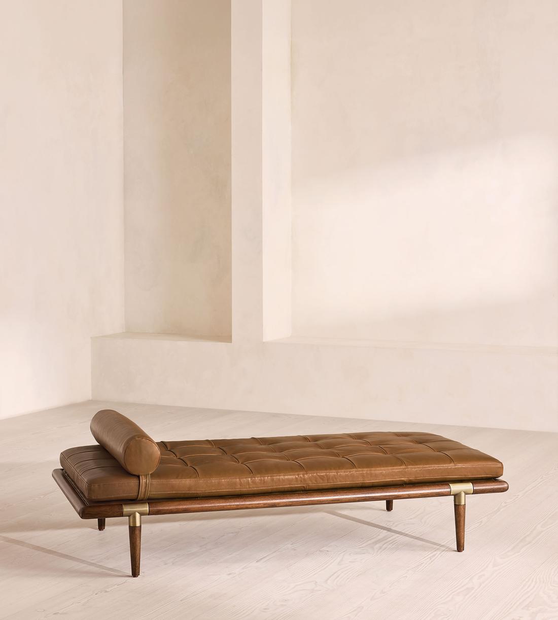Theodore Daybed - Leather - Chestnut - UK - Listing - Image 1