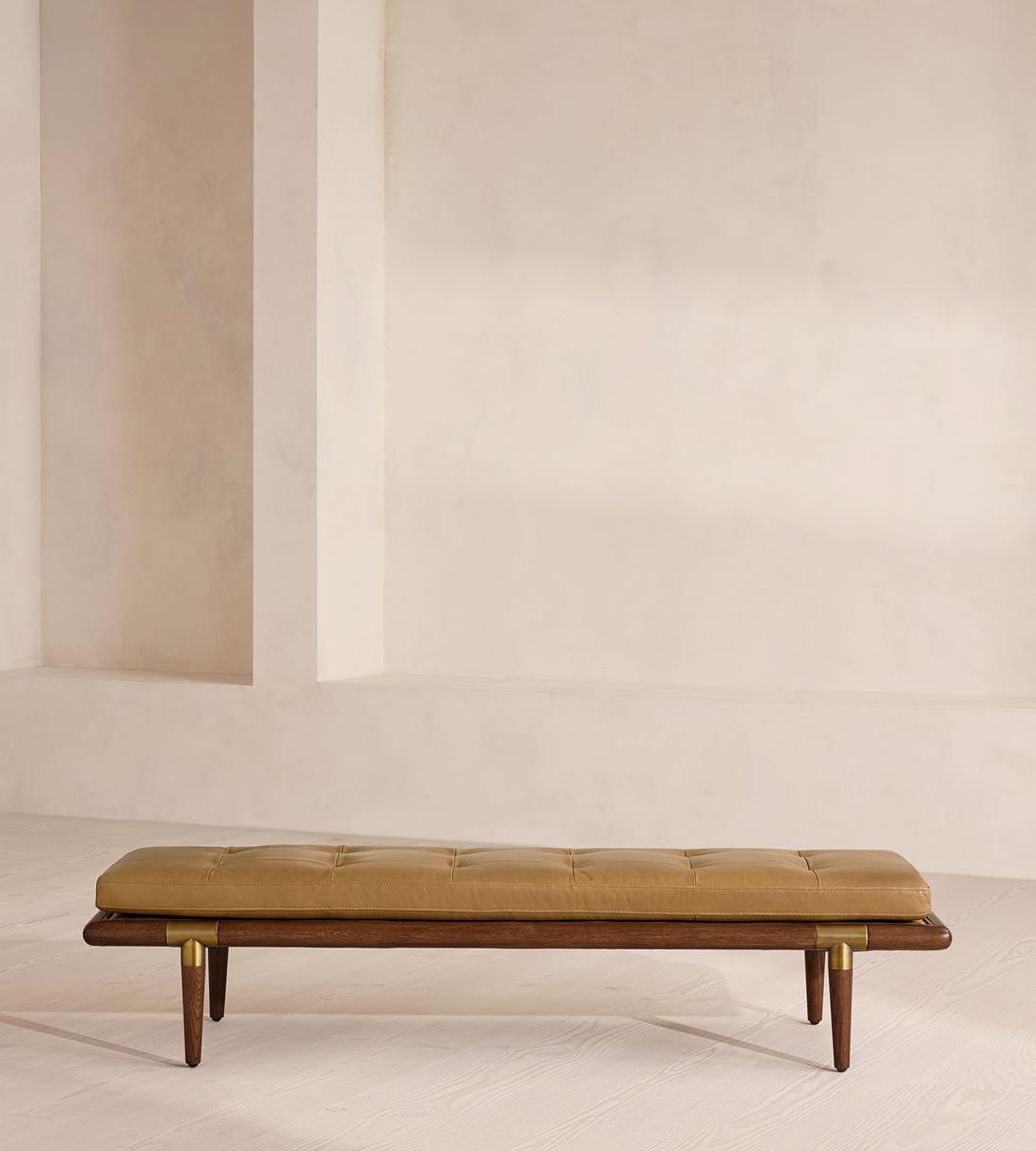 Theodore Bench - Leather - Honey - US - Listing - Image 2
