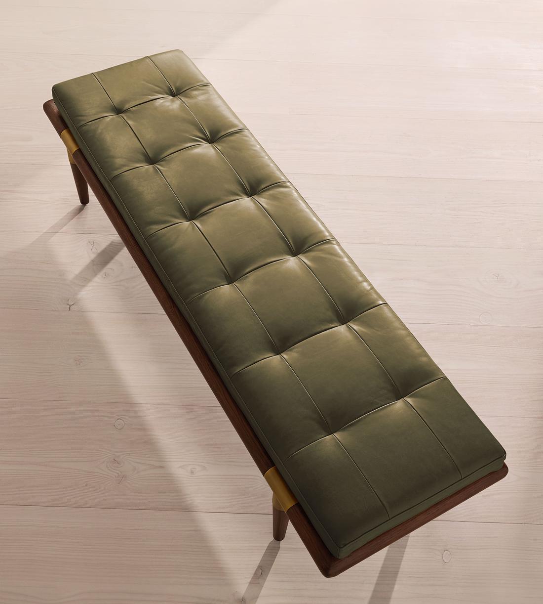 Theodore Bench - Leather - Moss - US - Images - Image 5