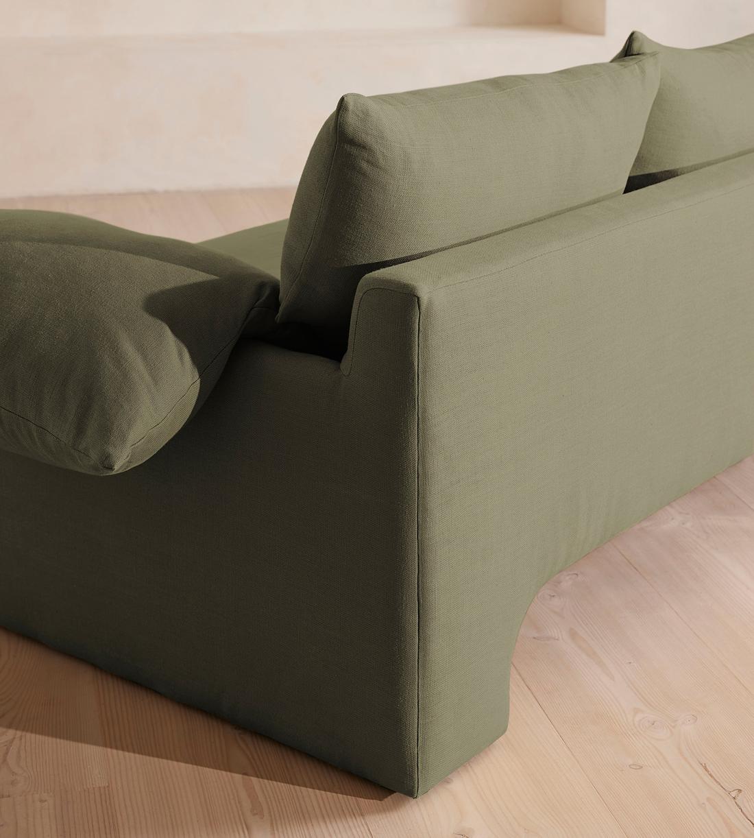 Wyatt Three Seater Sofa - Linen - Sage - US - Images - Image 5