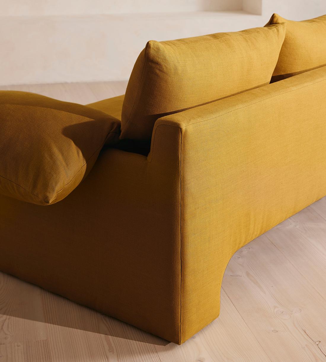 Wyatt Three Seater Sofa - Linen - Turmeric - UK - Images - Image 6