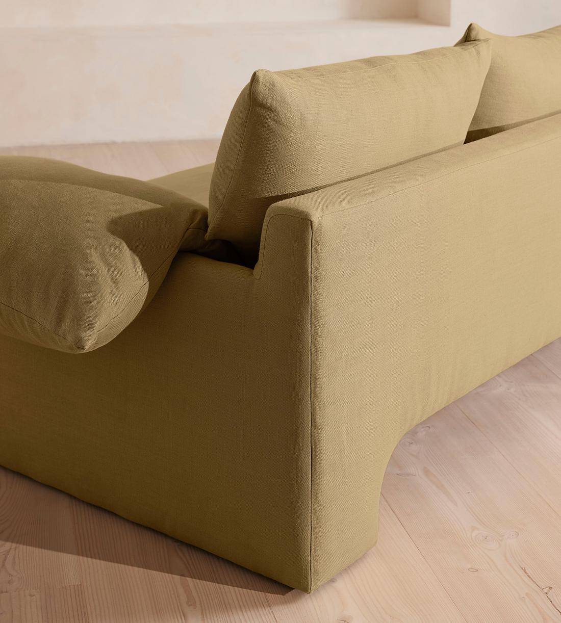 Wyatt Three Seater Sofa - Linen - Wheat - Images - Image 6