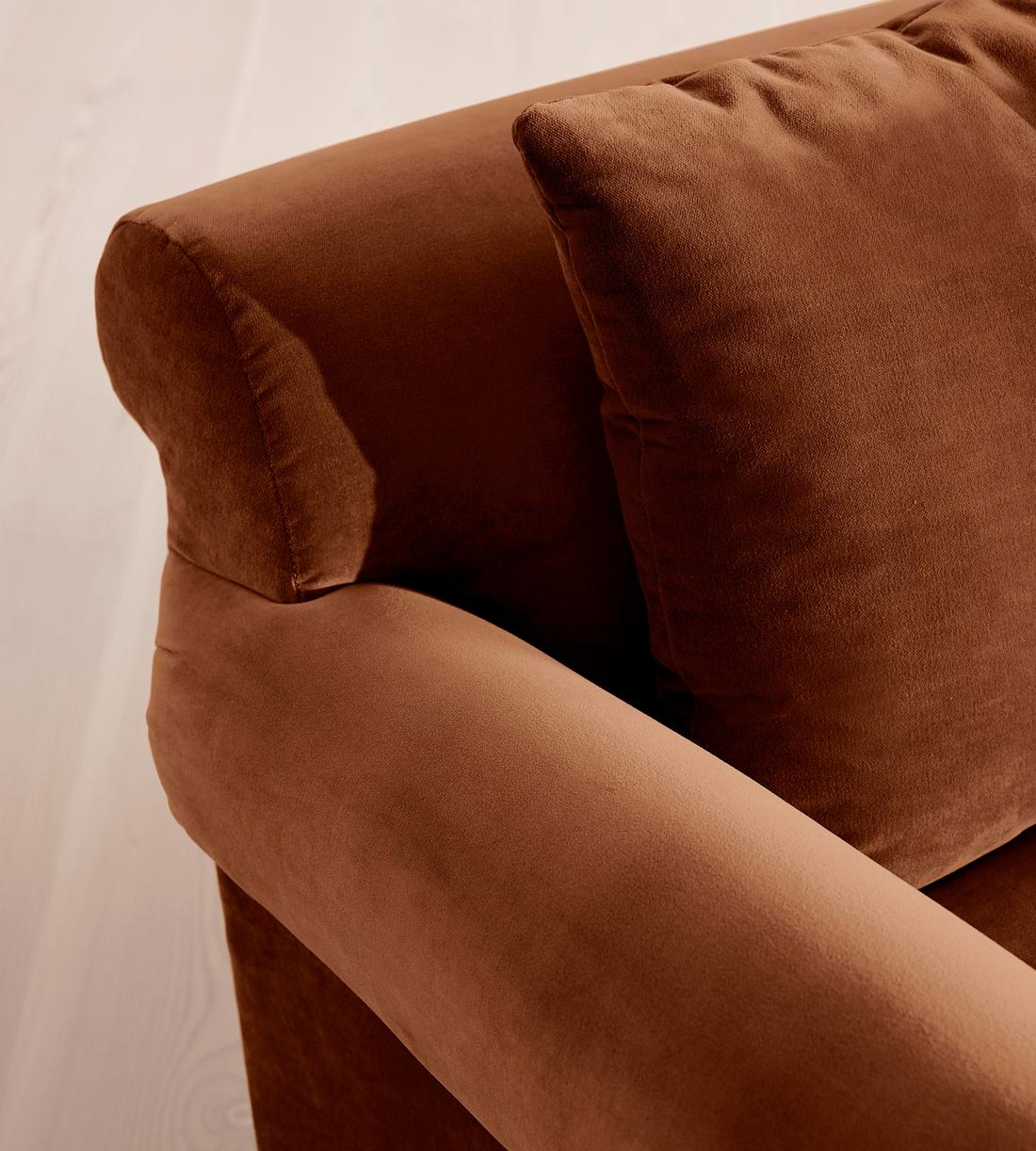 Audrey Two Seater Sofa - Velvet - Cinnamon - US - Images - Image 5