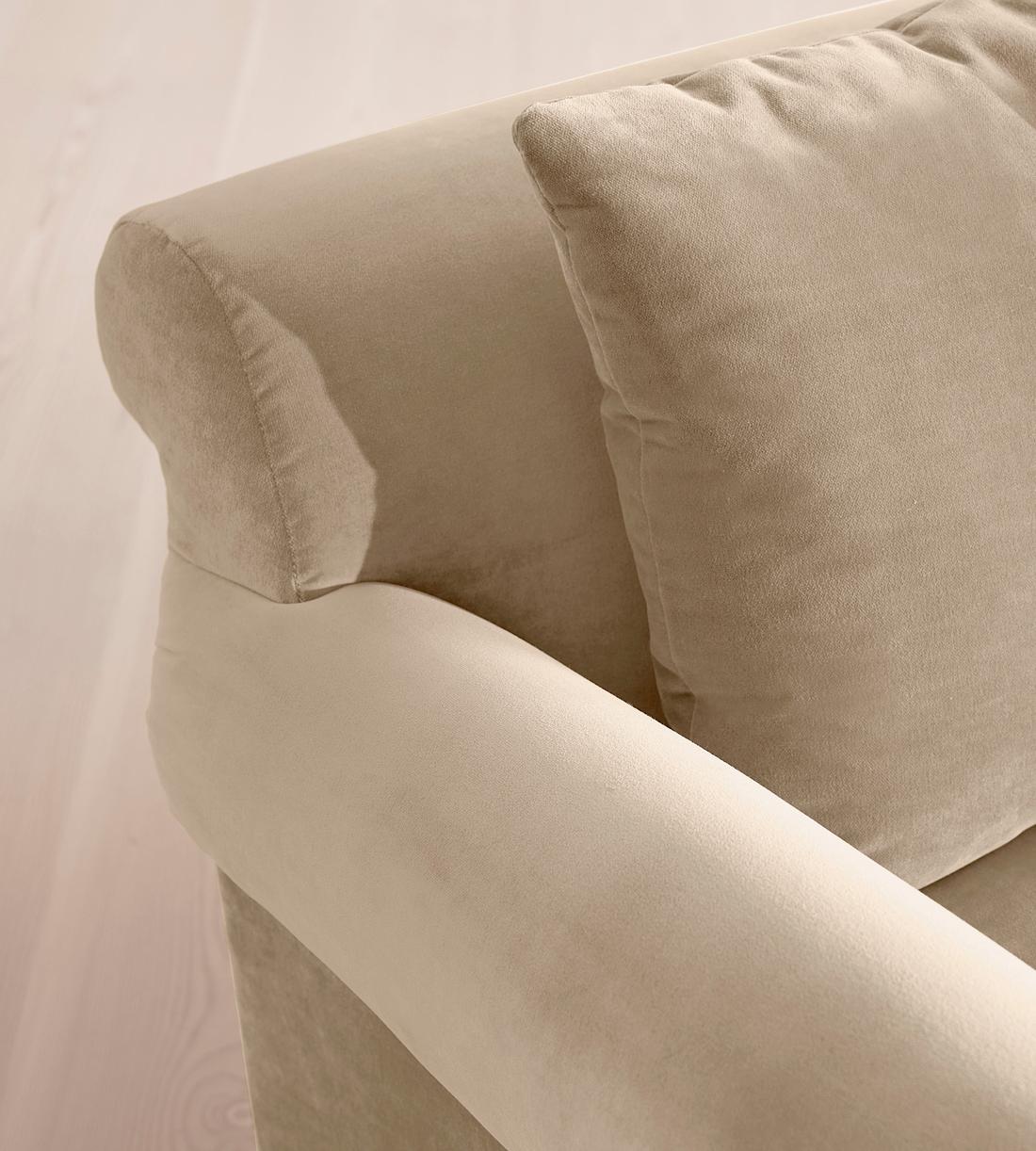 Audrey Two Seater Sofa - Velvet - Oyster - US - Images - Image 5