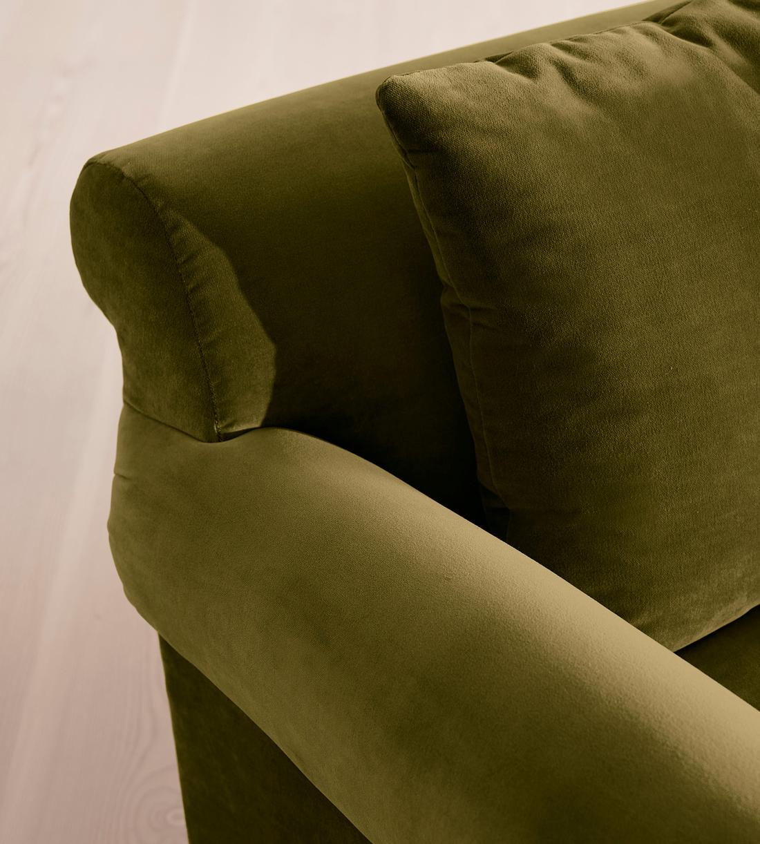 Audrey Two Seater Sofa - Velvet - Olive - US - Images - Image 5