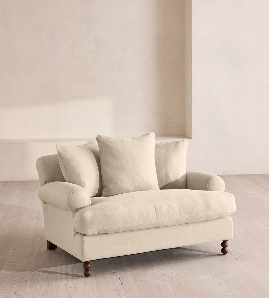 Audrey Loveseat - Linen - Bisque - US - Listing - Image 1
