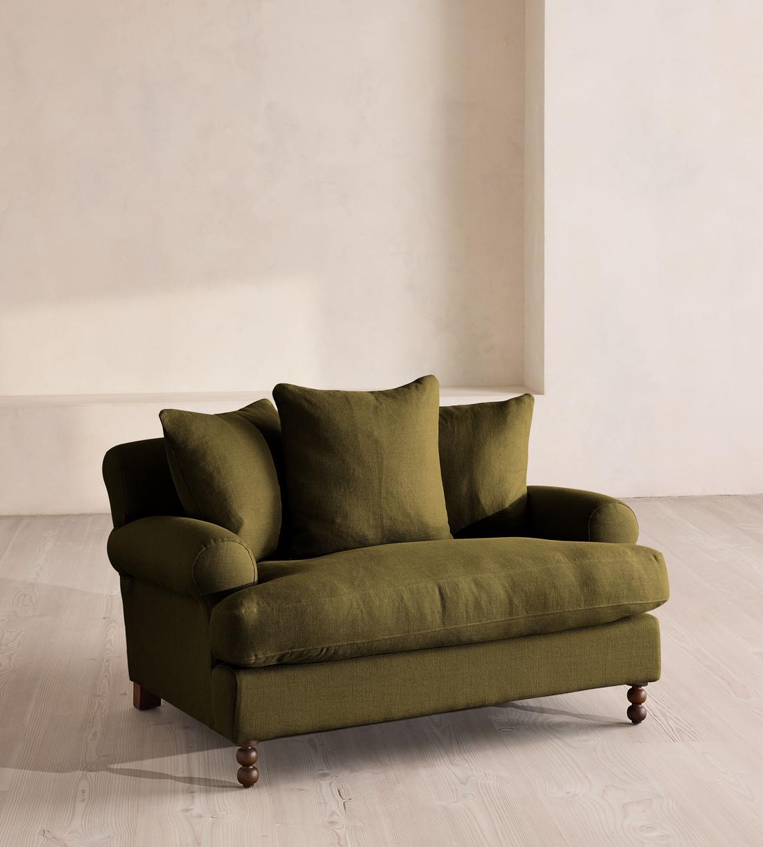 Audrey Loveseat - Linen - Olive - US - Listing - Image 1