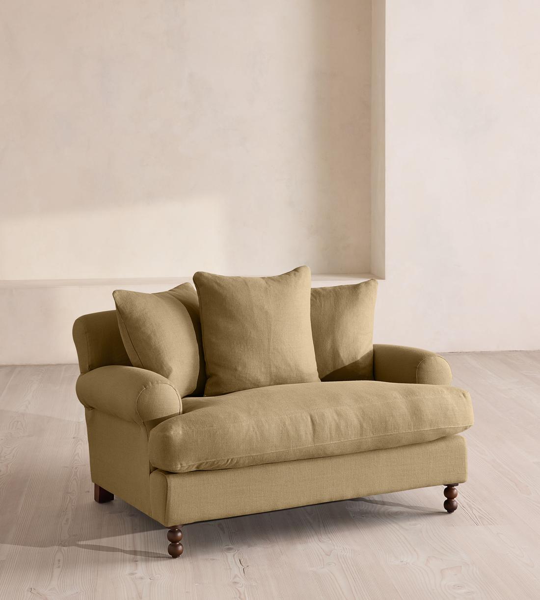 Audrey Loveseat - Linen - Wheat - US - Listing - Image 1