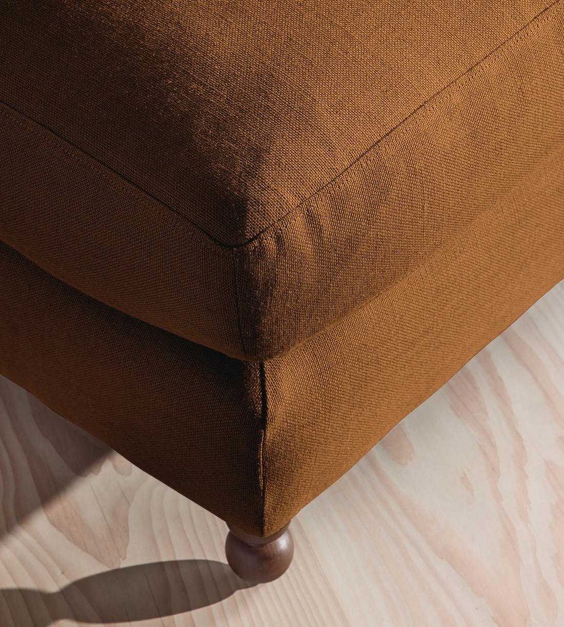 Audrey Rectangle Ottoman - Linen - Terracotta - US - Images - Image 4