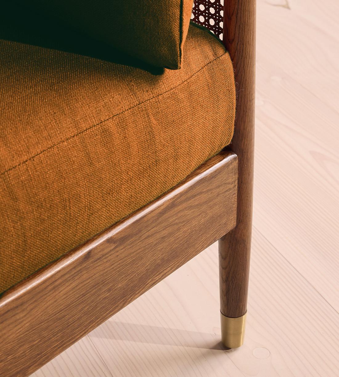 Atlanta Three Seater Sofa - Linen - Terracotta - US - Images - Image 5