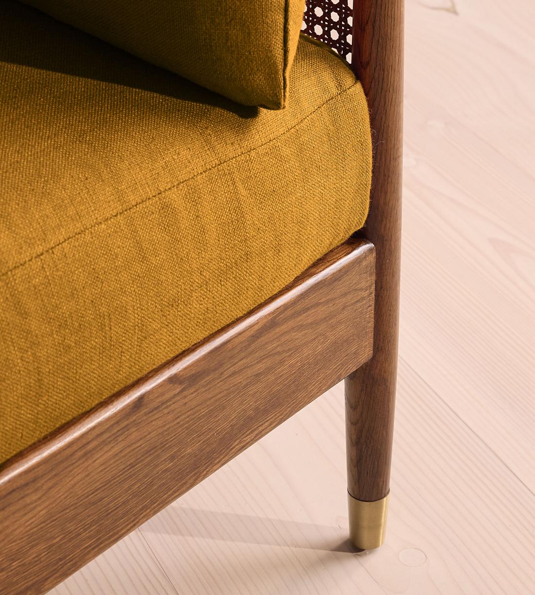 Atlanta Three Seater Sofa - Linen - Turmeric - US - Images - Image 5