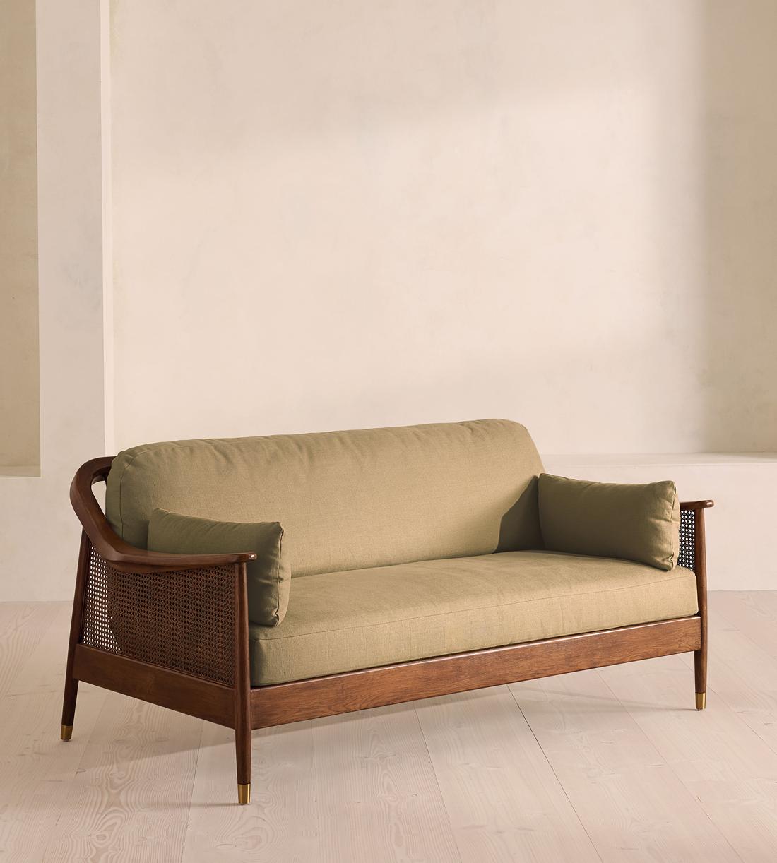 Atlanta Three Seater Sofa - Linen - Wheat - Listing - Image 2