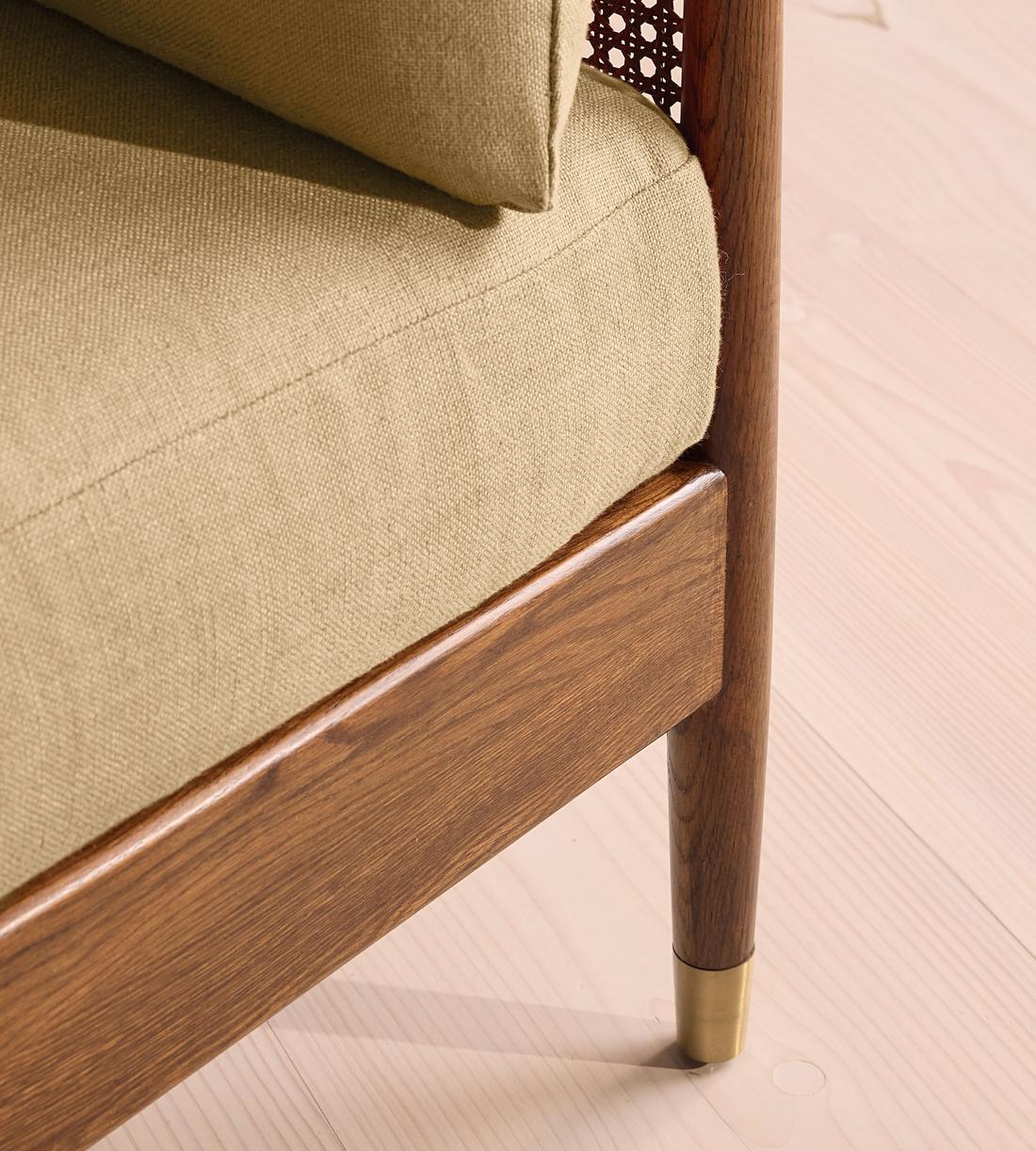 Atlanta Three Seater Sofa - Linen - Wheat - US - Images - Image 5